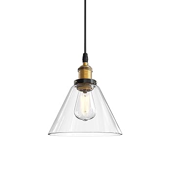 【中古】ZEKOO ペンダントライト ガラス 吊り下げ照明器具 引っ掛シーリング 天井照明 E26 LED 北欧 オシャレ レトロ アンティーク インテリアライト 和