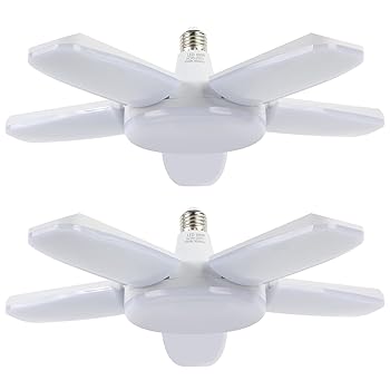 【中古】SHANHE ガレージライト 100W 工事用ライト 2個 LEDシーリングライト ペンダントライト 作業灯 E26 LED電球 6灯式 昼白色 6500K 天井照明 ダイニ｜AJIMURA-SHOP