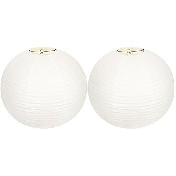 【中古】【未使用】DOITOOL ランプシェード 無地 40cm 和紙ランプシェード 2個入り ペンダント ラウンド 紙 シャンデリア ランプ シェード 和風 照明カバー ライト｜AJIMURA-SHOP