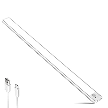 【中古】【未使用】和宅良品 センサーライト 充電式 【40cmｘ1本】 キャビネットライト 0.9cm超薄型 3000mAh led人感センサー マグネット吸着 3色調節 無段階調光