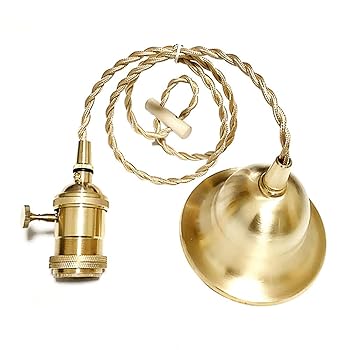 【中古】【未当て嵌める】SAITODOU 吊りひも付 最高限度押しかぶせる付き添い人 金管楽器製ソケット 曲がること取り替えっこ付き添い人 編組捩じれ吊りひも シャンデリヤともし火 家電-その他