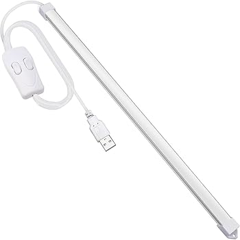 【中古】【未使用】USBライト LED バーライト LED蛍光灯 ledデスクスタンドライト 間接照明 35CM スリムな薄型タイプ USB電源式 マグネット簡単取付 スイッチ中?付
