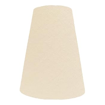 【中古】ランプ・シェード(lamp-shade) ホルダー式 交換用ランプシェード 直径20cm 綿布 薄ベージュ H-20120