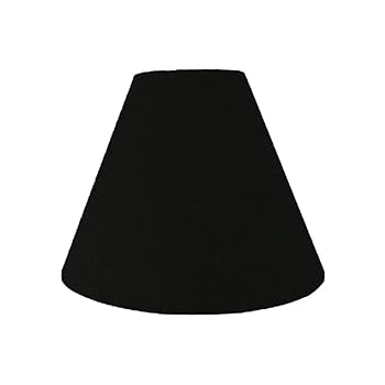 【中古】【未使用】ランプ・シェード(lamp-shade) キャッチ式 交換用ランプシェード 綿布 ブラック 直径24cm K-24100
