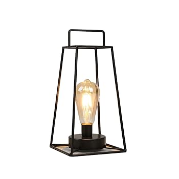 【中古】JHY DESIGN 電池式 テーブルランプ メタルケージ デザイン 高さ31cm おしゃれな間接照明 ランタン 装飾ランプ クリスマス 誕生日 移転 記念日 プ