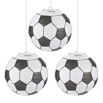 【中古】【未使用】uxcell サッカーペーパーランタン 12\