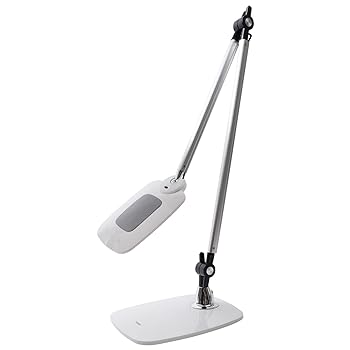 【中古】【未当て嵌める】wasser 16 LED 勉強机ともし火 薄型 照明ランプともし火 目に人懐っこい 卓上ともし火 クランプライト デスクスタンドライト 調色 調光 ともし火 感知器 学び取る机 その他-家電