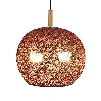 【中古】【未当て嵌める】キシマ マニラ麻 シャンデリヤ点火装置 Brown 2灯 GEM-6936