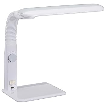 【中古】オーム電機 LED学習スタンド 調光 左右利き用 USBポート付 ホワイト ODS-LDAK6N 06-1849 OHM