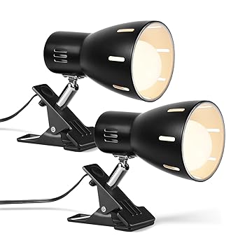 【中古】クリップライトE26 スポットライト クリップ led電球付き 60w 中間スイッチ付き 350°回転仕事 屋内照明用ライト ブラック 専用器具 お部屋 寝室|AJIMURA-SHOP