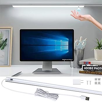 【中古】LED バーライト 83cm 800LM キッチンライト 0.7cm超薄型 無段調光 タッチレス 手元灯 流し元灯 センサーライト 非接触 ACアダプター付き 台所 棚