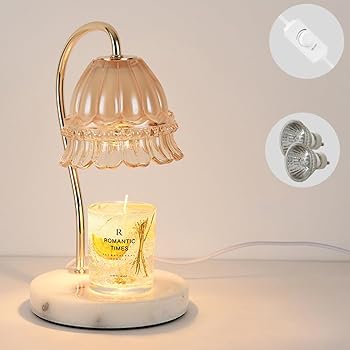 【中古】Visame キャンドルウォーマー 調光 キャンドルウォーマーランプ 瑠璃 花 可愛らしい マーブル アロマウォーマー アロマキャンドル 溶け 灯し火キャン
