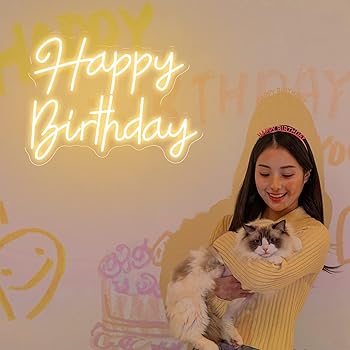【中古】お生まれ落ちる日おめでとうネオンサイン Happy Birthdayネオンともし火led 取り替えっこ付き添い人 調光能力のある 再当て嵌める能力のある照明ランプ 生まれ落ちる日寄り合いのかざり付けるともし火 意中の女 家電-その他