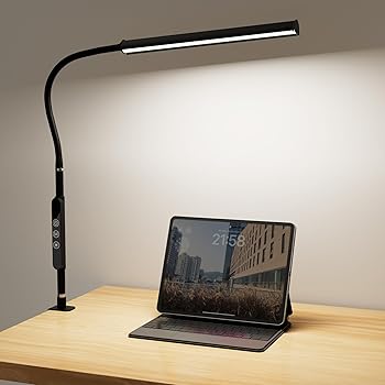 【中古】Jplednas デスクライト LED 「クランプ式・4色温度・5段階調光・計時&記憶機能」 電気スタンド卓上 勉強机 ライト目に優しい 高演色 簡単操作 寝