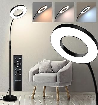 【中古】【未当て嵌める】LED の省エネの床の読みもの照明ランプ、照明ランプともし火照明装置、360° 回転させる遣りかた床照明ランプのたまり場、リモート・抑えつけると 末たのもしい床 2700-6500K調光調色可