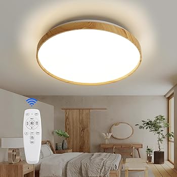 【中古】LED シーリングライト 木目調 6~8畳 常夜灯 天井ライト インテリア リビング 照明器具 電球色 昼光色 3000K~6000K 和風 玄関 門灯 廊下 和室 照