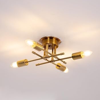【中古】【未使用】ペンダントライト 4灯 現代工業風 シーリングライト 北欧風 天井器具照明 口金E26 LED電球対応 【電球別売】鉄製 おしゃれ ダイニング キッチン