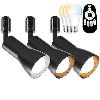 【中古】【未使用】ダクトレール用 スポットライト ライティングレール 照明 E26口金 3個セット ダクトレール 照明 8.3W 900LM LED電球60W形付き 調光調色 照明 お