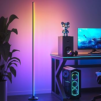 【中古】随行点火装置 RGB 色変わり 立ち会い場照明ランプ LED 照明ランプ 調光調色 高さ145糎 照明ランプ点火装置 タイマー役立つこと 間接的な行動点火装置 創造的DIY流行り物＆引き分け