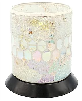 【中古】【未使用】モザイクガラスランプ スタンド オパール