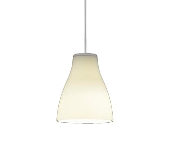 【中古】【未当て嵌める】パナソニック (Panasonic) 昼御飯用シャンデリヤ LED白熱電球4.3W1灯 上昇限度吊下型 直付手合い ガラスセードタイプ LED白熱電球取り替えっこ型 白熱電球色 乳白 差しわたし1