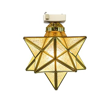 【中古】KY LEE シーリングライト 1灯 照明器具 間接照明 ガラス アンティーク レトロ ガラス 星 星形 星型 寝室 内玄関 トイレ おしゃれ照明 北欧 ダイ｜AJIMURA-SHOP