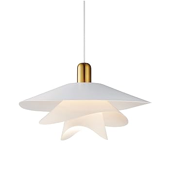 【中古】インターフォルム ペンダントライト LT-4183 ヴィンカ 電球なし・別売 ホワイト ゴールド フェミニン 花
