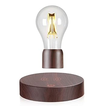 【中古】【未使用】浮遊無線 LED の電球の卓上スタンド、机ランプ、部屋の夜ライト、家およびオフィスの装飾を回す磁気 Levitating、涼しい技術のおもちゃ、男の子