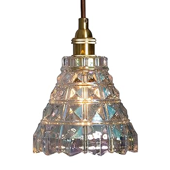 【中古】ムーラ ペンダントライト ガラス LED専用 ダクトレール対応 照明器具 オーロラ E17 引っ掛けシーリング コード調整可 小ぶり 電球なし ダイニン