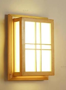 【中古】木製 和風 ブラケットライト 木目調 LED ブラケットランプ 木製 ウォールライト 省エネ 入り口 玄関 リビング レストラン 回廊 書斎 （30*22CM）｜AJIMURA-SHOP 14,206円