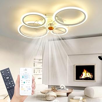 【中古】【未使用】シーリングファンライト シーリングライト ファン 扇風機 APPリモコン遠隔操作 LED天井ライト 昼光色 昼白色 電球色 無階段調光/調色/風量 3階段｜AJIMURA-SHOP