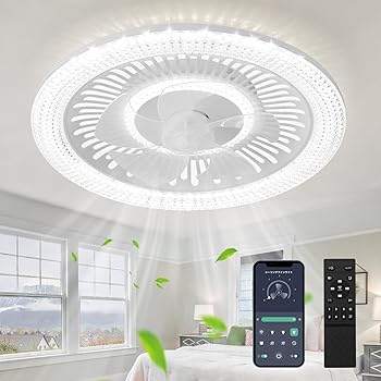 【中古】【未使用】シーリングファンライト ZXhome 50cm 扇風機 一台二役 APP/リモコン遠隔操作 LED天井ライト ファン付きシーリングライト 昼光色 昼白色 電球色