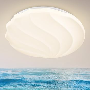 【中古】Depuley シーリングライト お洒落 10畳調光 調色 3段階調色リモコン LED照明 貝 48W 調光タイプ 照明器具 和風 玄関 門灯 廊下 和室 照明 おしゃ