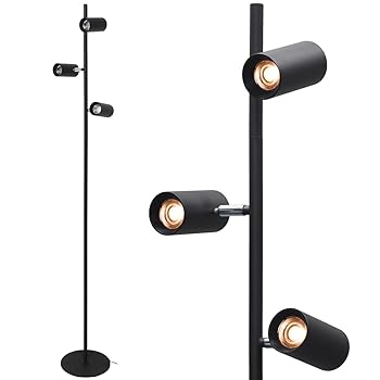 【中古】[PLATA] スタンドライト フロアライト LED 間接照明 フロアスタンド ランプ 調光 角度調整 個別点灯 一体型LED 3灯 おしゃれ インテリア シンプ｜AJIMURA-SHOP