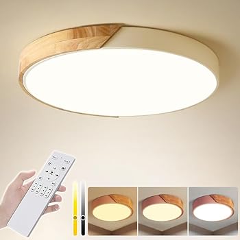 【中古】【未使用】aierbo 北欧風&和風 調光調色 シーリングライト LED 木目調 4畳 6畳 8畳 12畳 14畳 シンプル おしゃれ 引掛 インテリア モダン 天井照明 照明器