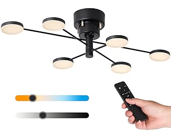 【中古】共同照明 LEDシーリングライト 6灯 無段階調光調色 LED一体型 リモコン付 led内蔵 GT-DJ-T6B おしゃれ 天井照明 照明器具 間接照明 天井 ライト