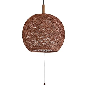 【中古】【未使用】【Amplimle】ペンダントライト 2灯 アバカ マニラ麻 モダン 和室 電球別売 Abaka アバカ Lサイズ