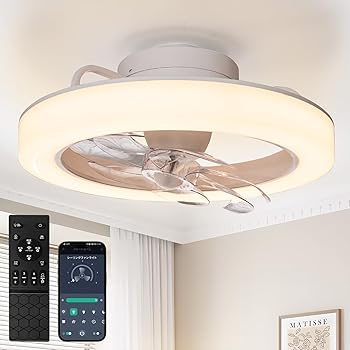 【中古】【未使用】TENKOO&YOU シーリングファンライト led 【正逆回転・工事不要】120W相当 3,500lm 首振り シーリングファン 扇風機 サーキュレーター APP/リモコ