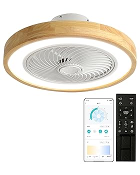 【中古】【未使用】XINGMU LED シーリングファンライト 屋内用天井扇風機 直径50CM 最大3900LM 調光調色 風量 6階段調整 360度回転 静音 堅木 軽量 空気循環 照明器