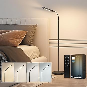 【中古】フロアライト LED スタンドライト 間接照明 フロアスタンド スポットライト/フラッドライト 高輝度 高さ調整可能 組立式 無段階調光 10色温度 27