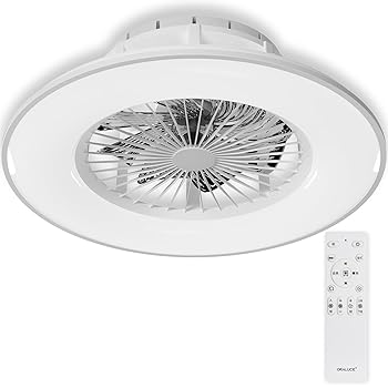 【中古】【未使用】ORALUCE シーリングファンライト 10畳 ファン付き LEDシーリングライト 直径 56CM 4600lm 調光調色 間接照明 メモリー機能 サーキュレーター 風｜AJIMURA-SHOP