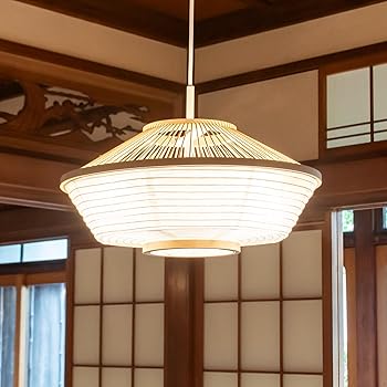 【中古】Ampoule シャンデリヤ点火装置 3灯 白熱電球別売 和紙 和風 今めかしい 昼御飯 WAKKO Pendant light ワッコ
