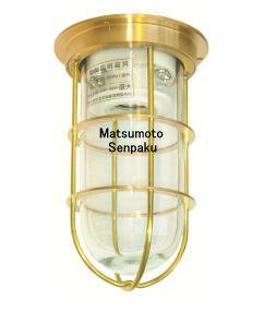 【中古】松本船舶電機 マリンランプ デッキライトシリーズ R1号デッキゴールド R1-DK-G 【LEDランプ付属モデル】◆屋外屋内兼用◆|AJIMURA-SHOP