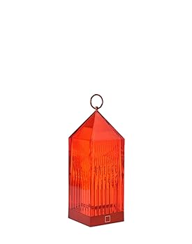 【中古】【未使用】Kartell(カルテル) LEDライト / テーブルランプ 『Lantern(ランタン)』レッド 4時間満充電タイプ 電源アダプター・100V用コンセントプラグ・USB|AJIMURA-SHOP