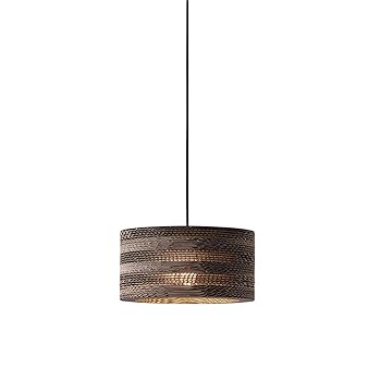 【中古】大光電機 LEDペンダントライト 紙ライト ランプ付 LED電球 3.9W（E17）×1灯 電球色 2700K Ra83 引掛けシーリング取付式 ダンボール ブラウン KA