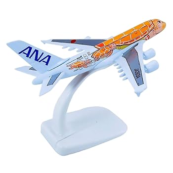 【中古】【未使用】1/500スケール合金製 ANAウミガメ塗装 エアバスA380モデル シミュレーション旅客機 航空機 エアバスモデル ディスプレイスタンド付き