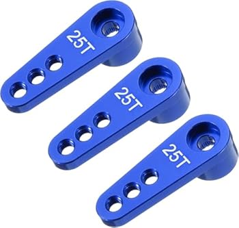 【中古】【未使用】3pcs 濃紺のアルミニウム 25T ステアリング サーボは DIY RC の車/ボート/エアクラフトのボートのための腕の角を分けます選抜します