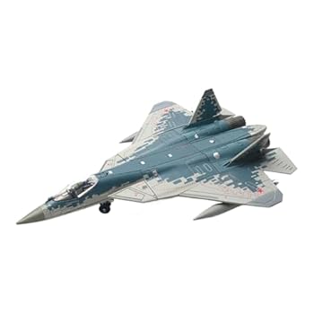 【中古】【未使用】Generic 1/72 戦闘機モデルキット 飛行機の装飾 大人向けギフト 飛行機ブロック リビングルーム用, SU57S