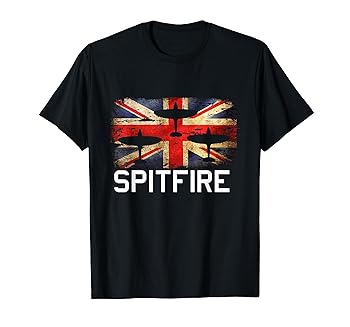 【中古】【未使用】スピットファイア 飛行機 戦争 ターポリン 飛行機 WW2 メンズ ボーイズ キッズ Tシャツ