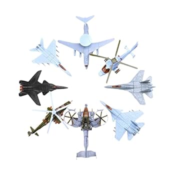 【中古】【未使用】amleso 8 個 4D 戦闘機 DIY 組み立て飛行機デスク装飾航空収集品